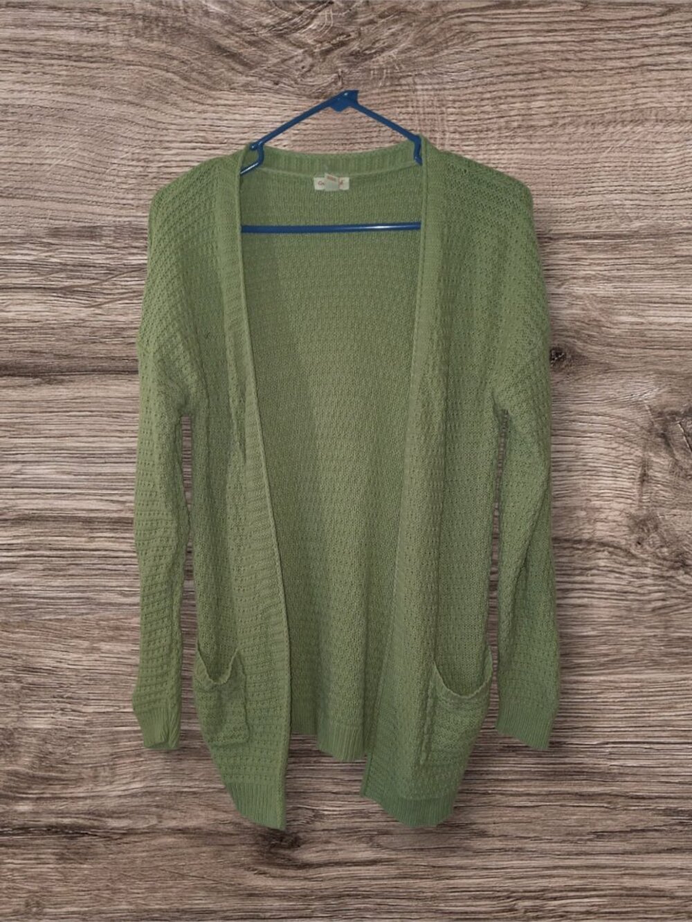 Cat & Jack Girls Open Front Cardigan Olive Green Size Large 10/12